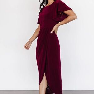 Midi Burgundy Dress